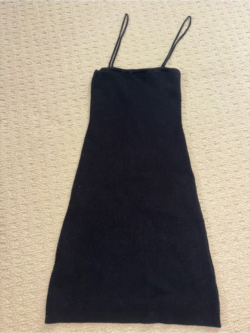 Brandy Melville Black Ribbed Knit Top